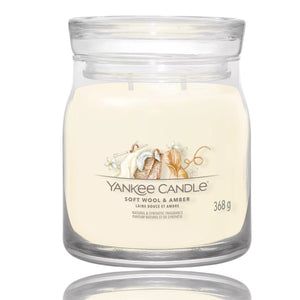 Yankee Candle - Soft Wool & Amber – Medium Signature Jar