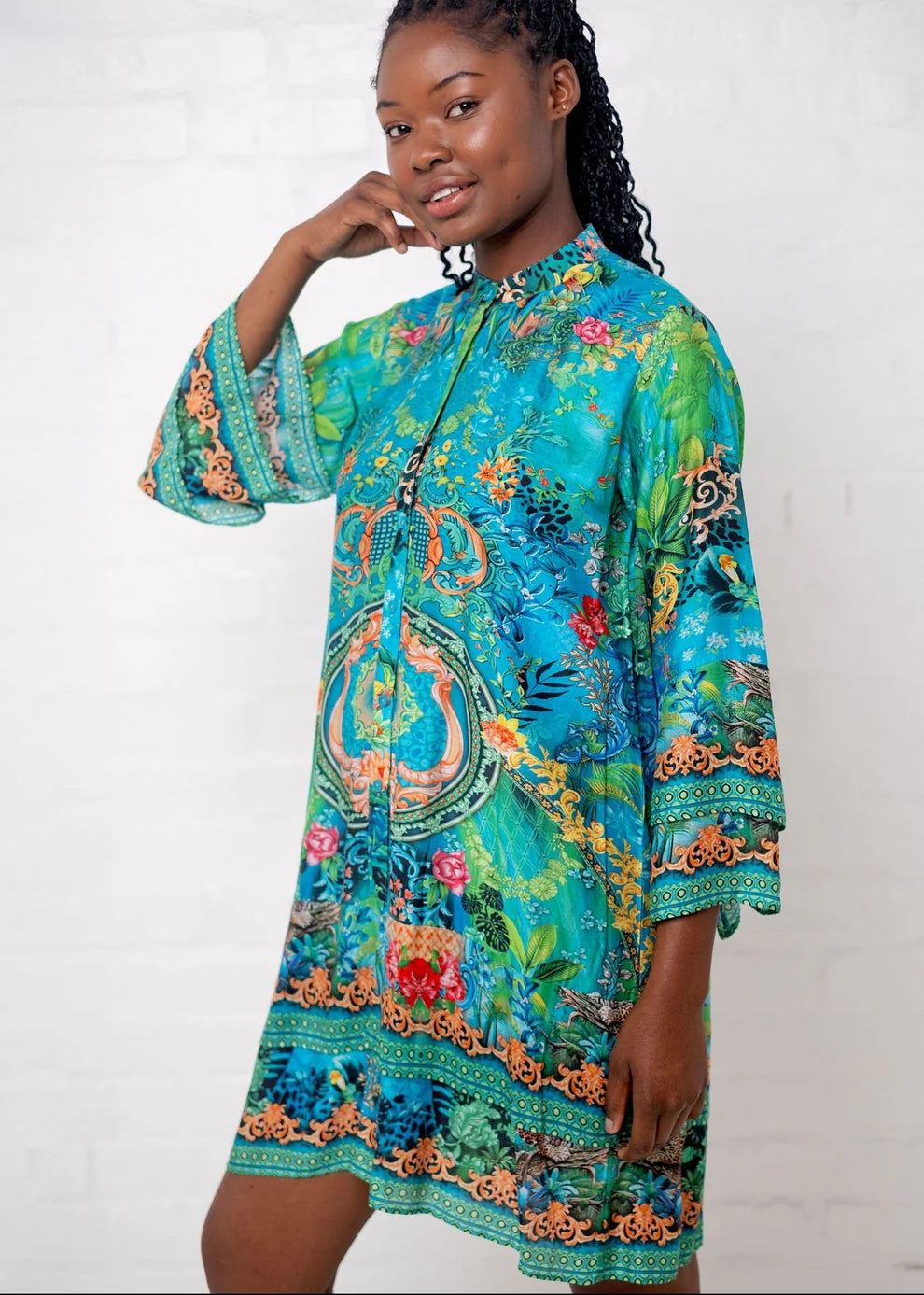 Iconic - Symphony Dress | Green Jewel Print Melkbos to Morocco Iconic - Symphony Dress | Green Jewel Print Melkbos to Morocco