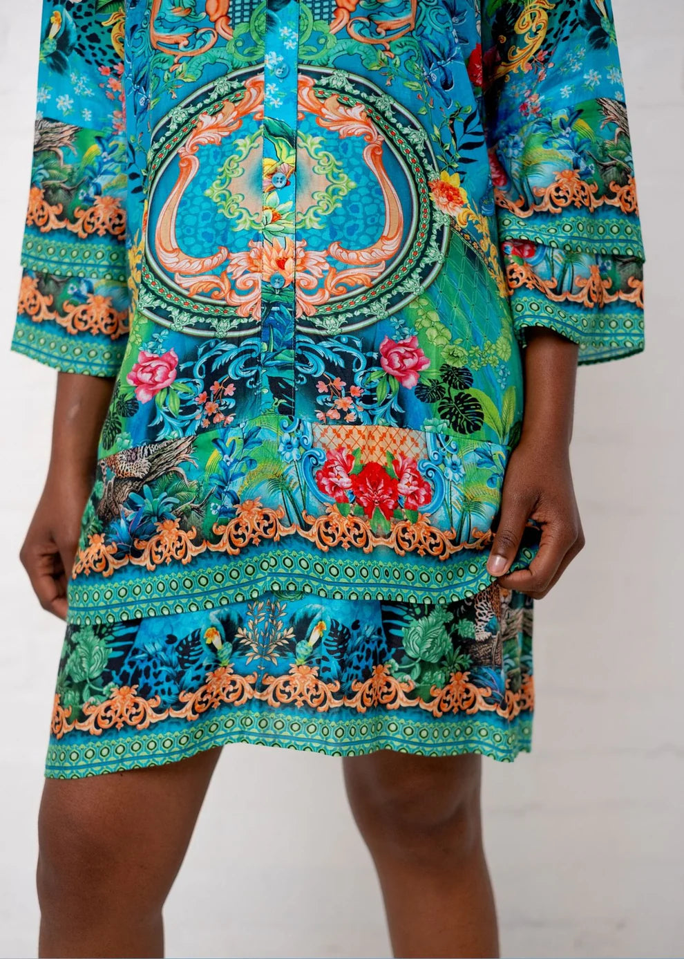 Iconic - Symphony Dress | Green Jewel Print