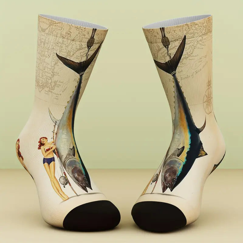 Sole Mates - Bamboo Blend Unisex Socks | Gone Fishing Honey