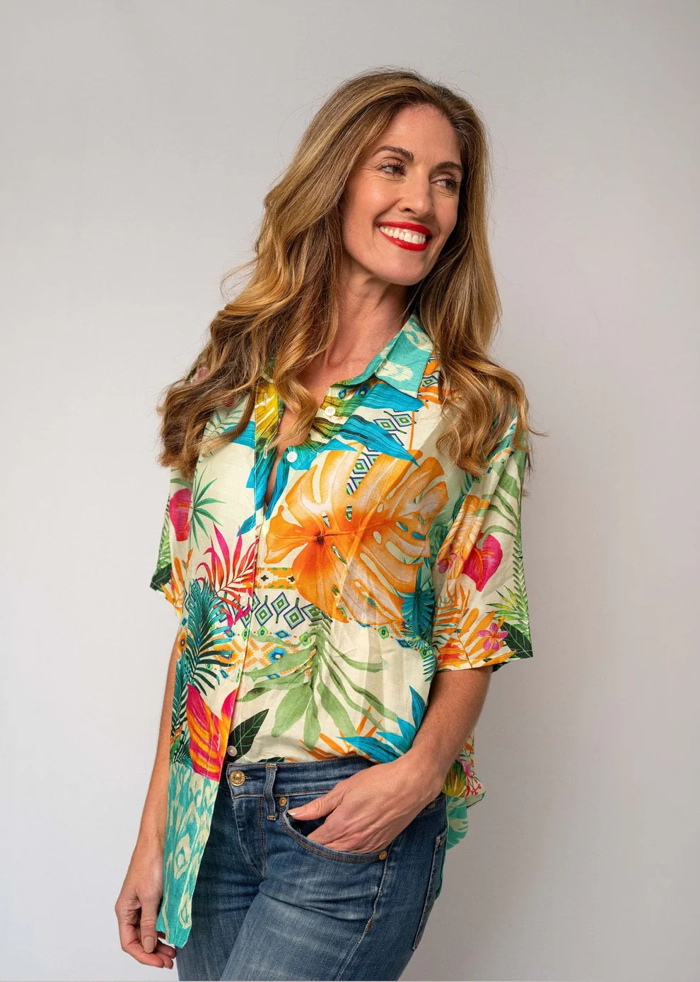Iconic - Molly Blouse | Tropical Sunset