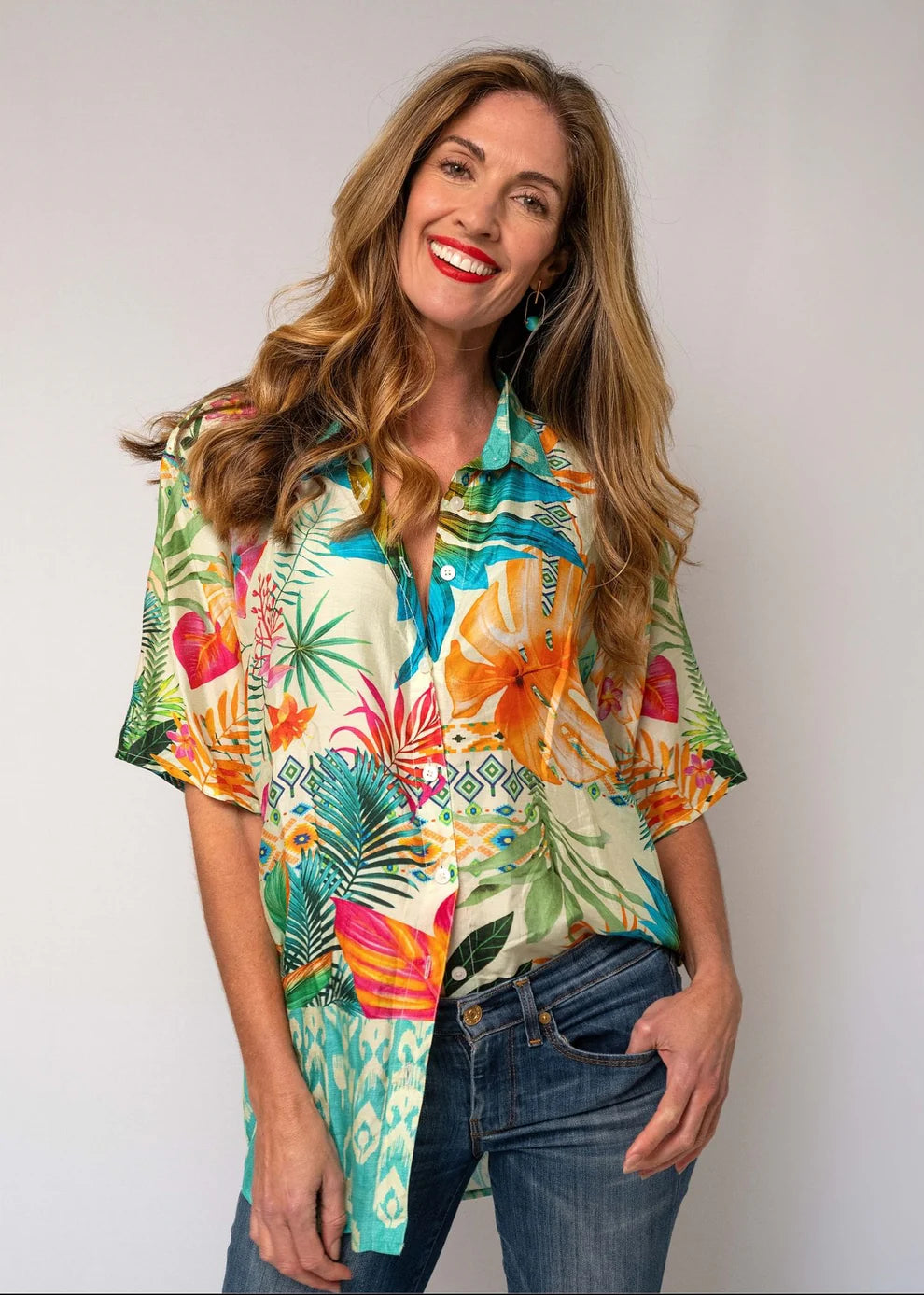 Iconic - Molly Blouse | Tropical Sunset
