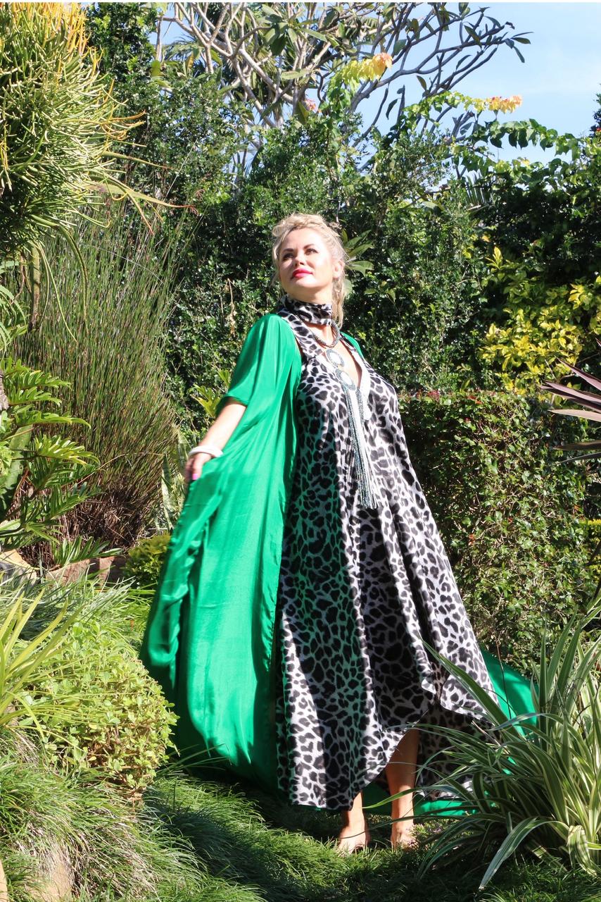 Pineapples & Dragonflies - Halter Dress | Leopard