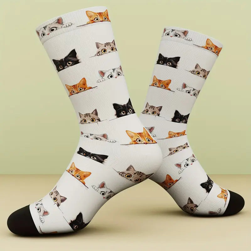 Sole Mates - Bamboo Blend Unisex Socks | Here Kitty