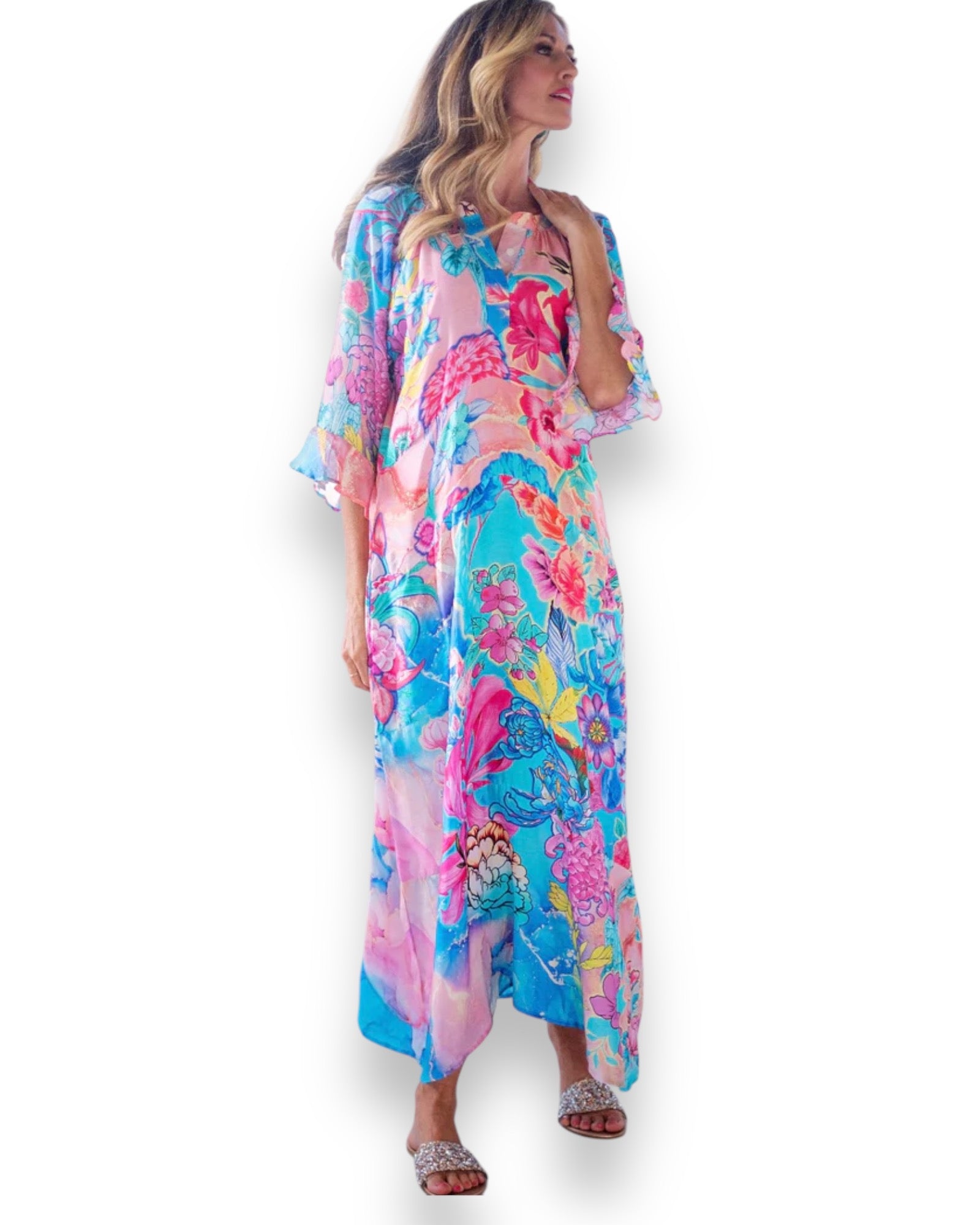 Iconic Ocean Collection - Jubilee Dress in Blue & Pink