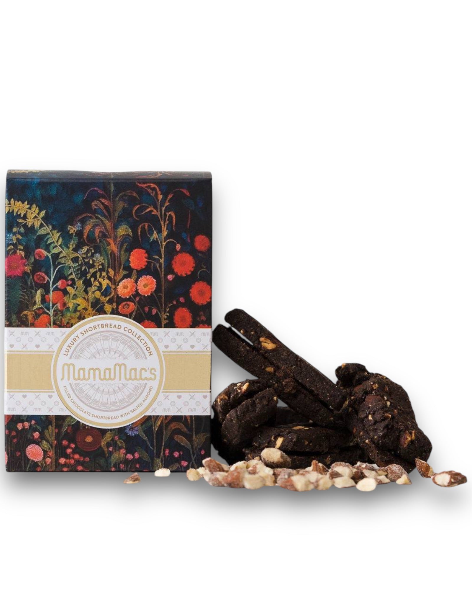 MamaMacs - Luxury Shortbread Collection Filled Chocolate with Salted Almonds Shortbread