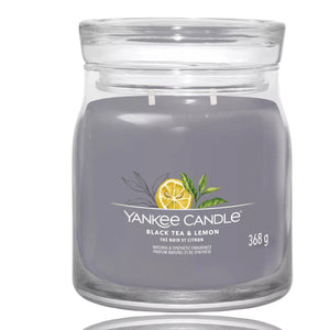 Yankee Candle - Black Tea & Lemon – Medium Signature Jar