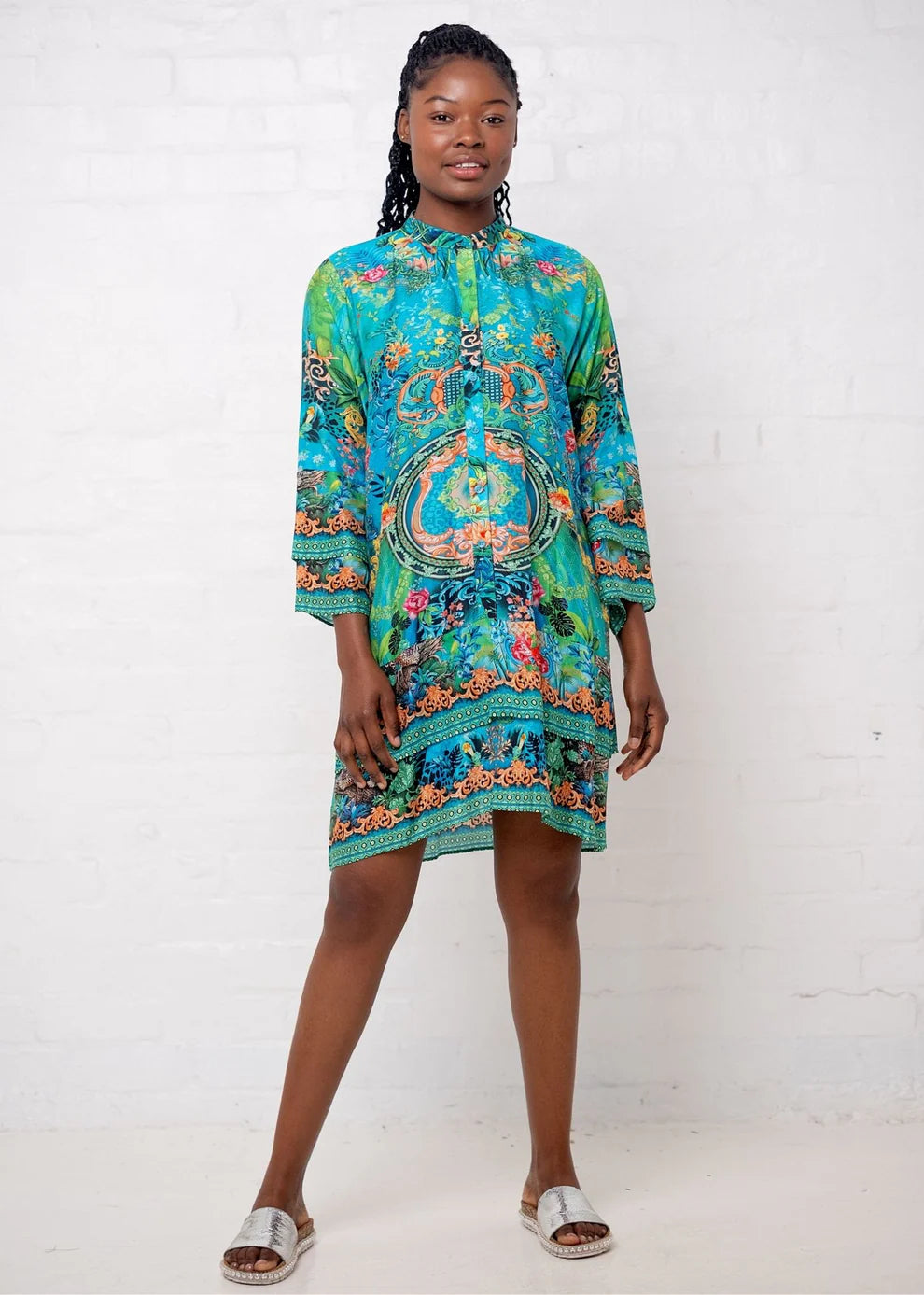 Iconic - Symphony Dress | Green Jewel Print Melkbos to Morocco Iconic - Symphony Dress | Green Jewel Print Melkbos to Morocco