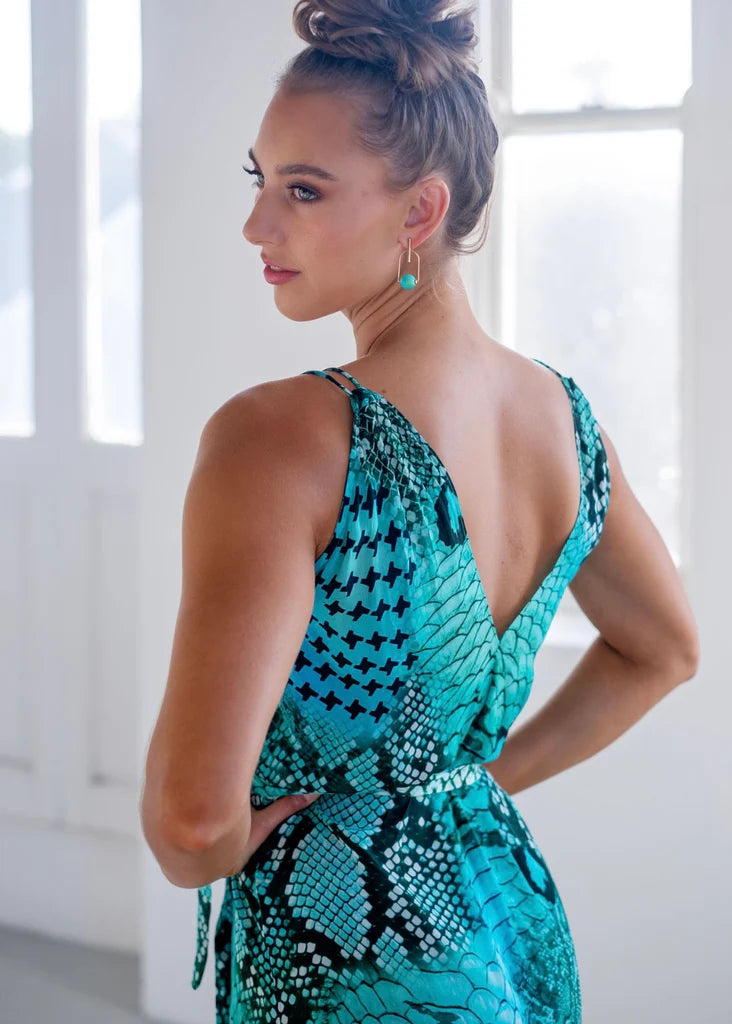 Iconic Ocean Collection - Oceana Dress in Aqua Blue