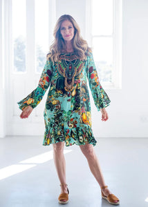 Iconic Ocean Collection - Blossom Dress in Emerald Crown