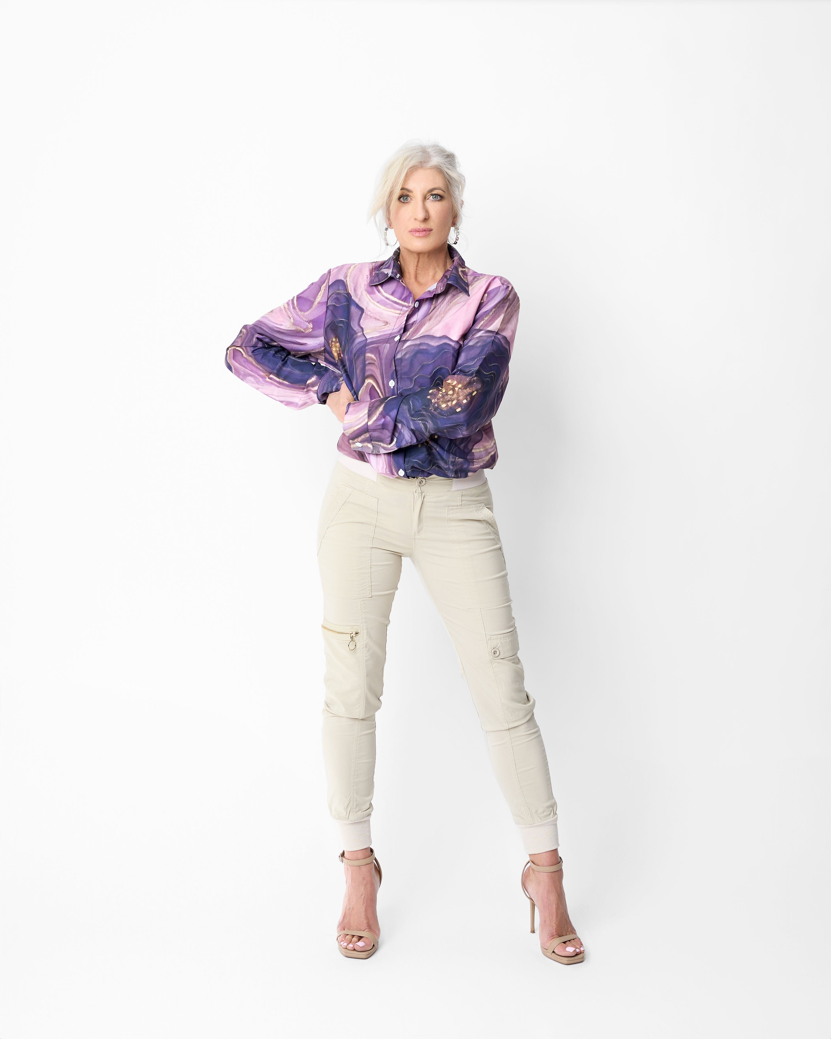 Bon Bon Collection - Tailored Cargo Pants with Zip Detail