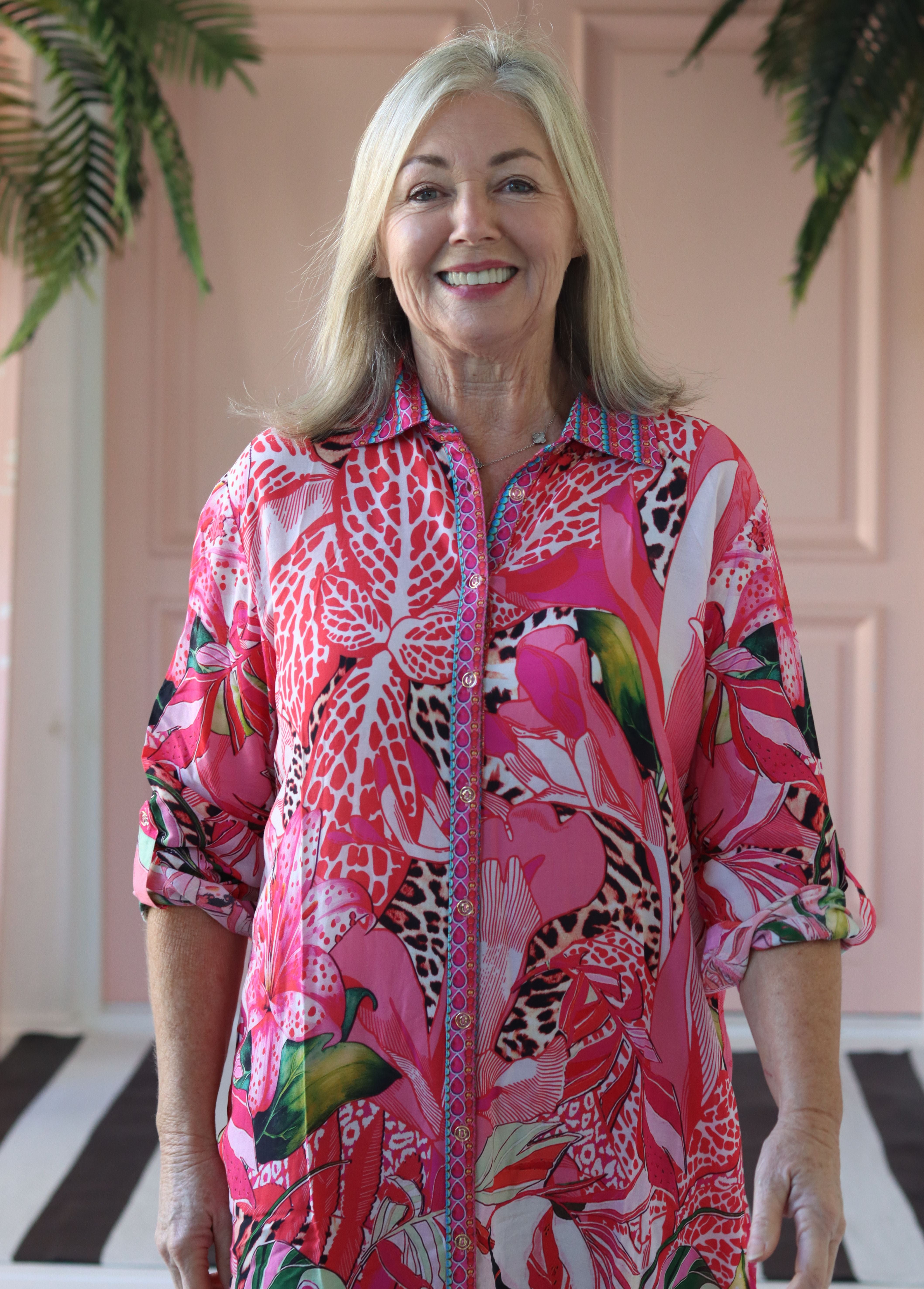 Frock ń Roll - Madison Short Dress | Pink Floral Leopard