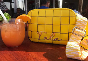 Tala Lifestyle - Georgia Yellow Woven Camera Bag