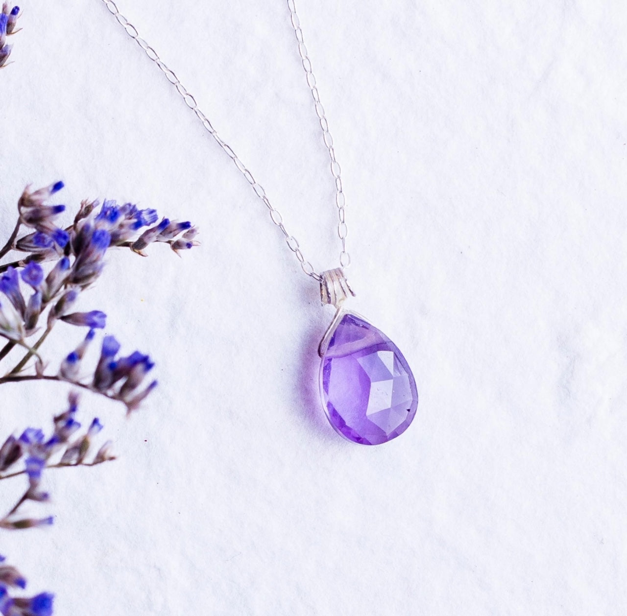 Barely There Gems -  Amethyst on Sterling Silver