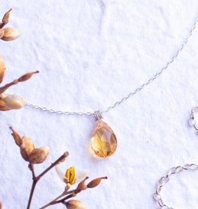 Barely There Gems -  Citrine on Sterling Silver