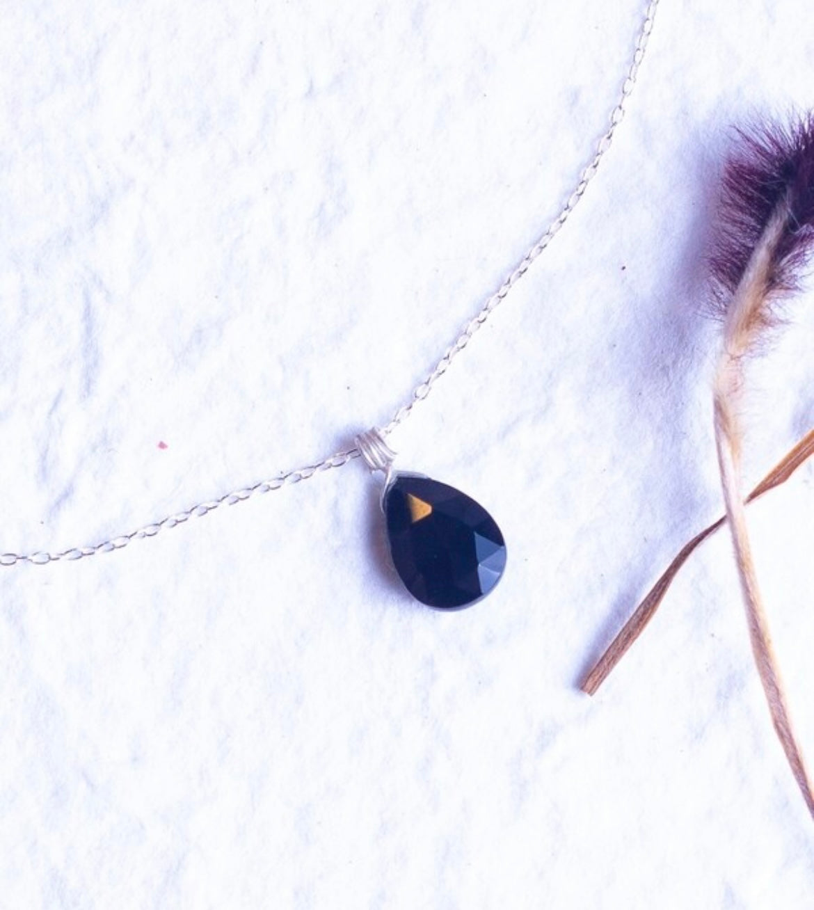 Barely There Gems -  Black Onyx on Sterling Silver