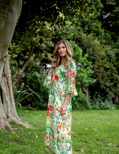 Iconic Sea Breeze Collection -  Jubilee Green & Coral Animal Dress