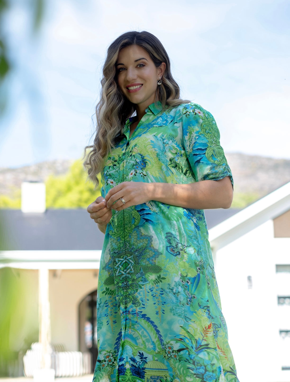 Iconic Sea Breeze Collection - Ariel Dress Green & Chartreuse