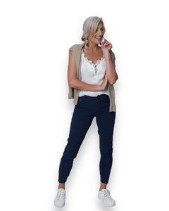 Bon Bon Collection - Tailored Cargo Pants with Zip Detail