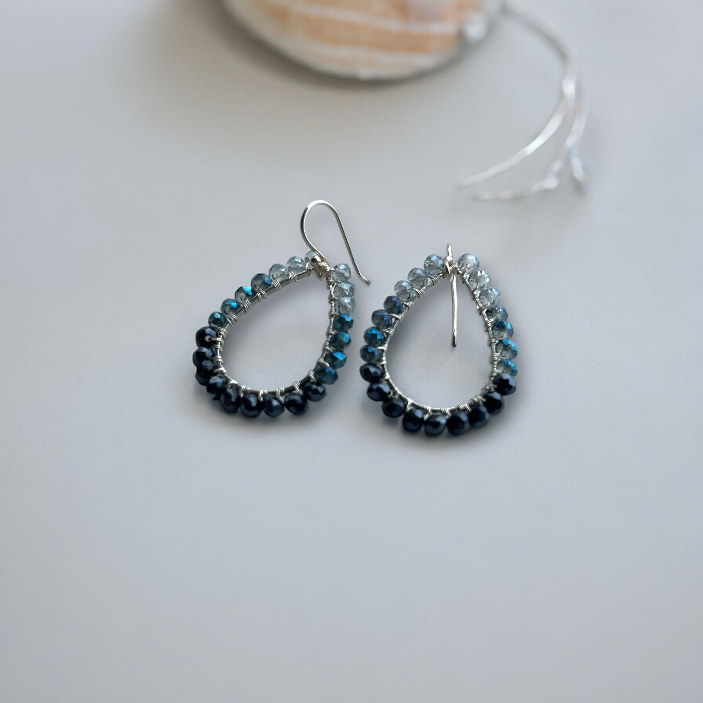 Heidi Strung Jewellery - Tear Drop Beaded Hoop Earrings