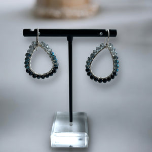 Heidi Strung Jewellery - Tear Drop Beaded Hoop Earrings