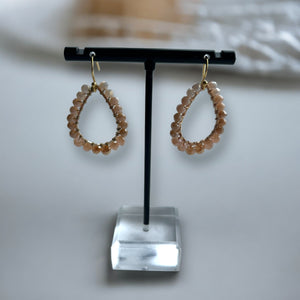 Heidi Strung Jewellery - Tear Drop Beaded Hoop Earrings