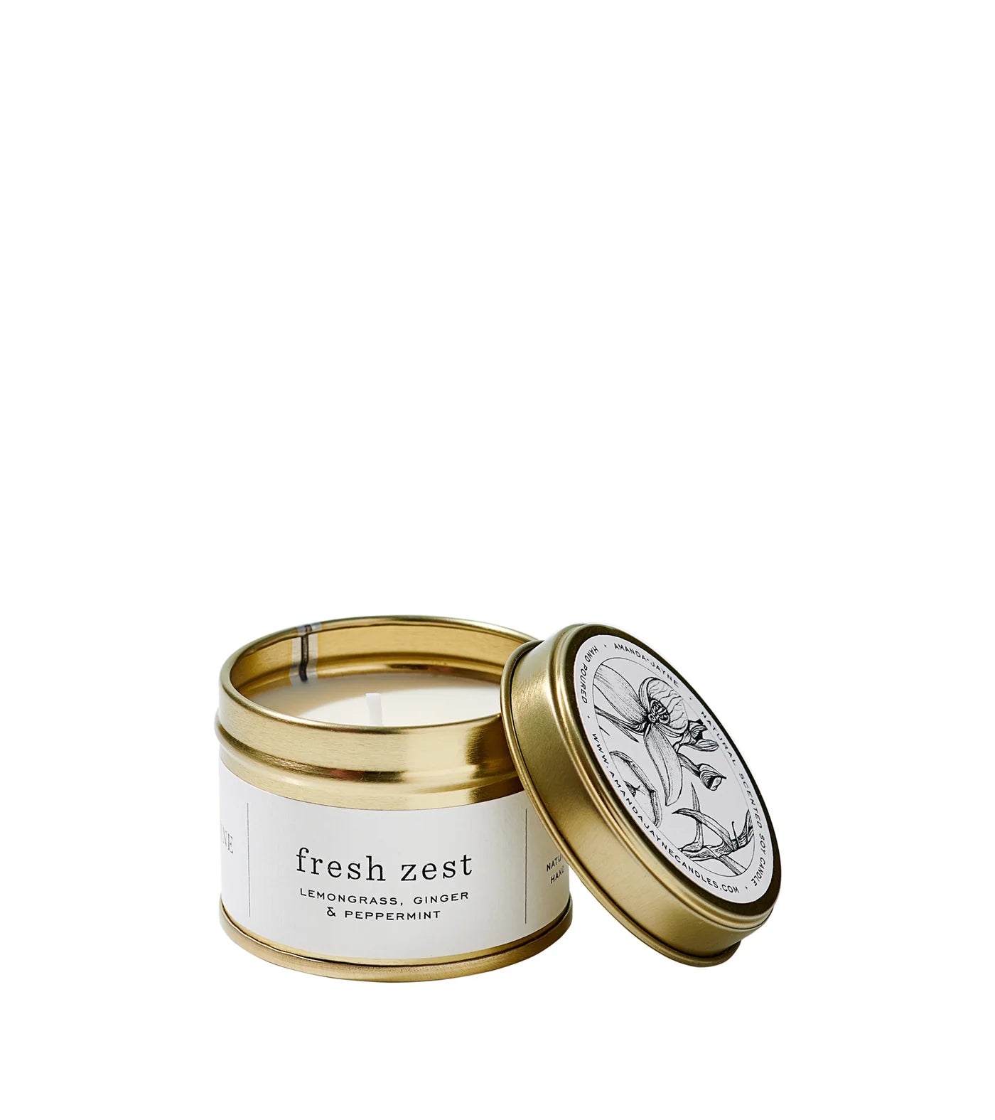 Amanda+Jayne - Gold Travel Tin Candle / Fresh Zest