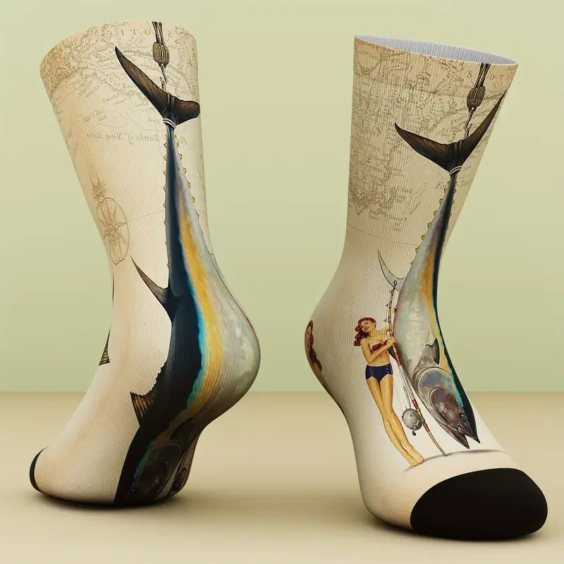 Sole Mates - Bamboo Blend Unisex Socks | Gone Fishing Honey