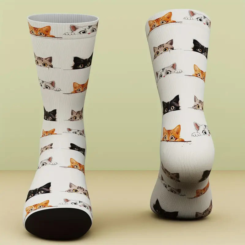 Sole Mates - Bamboo Blend Unisex Socks | Here Kitty