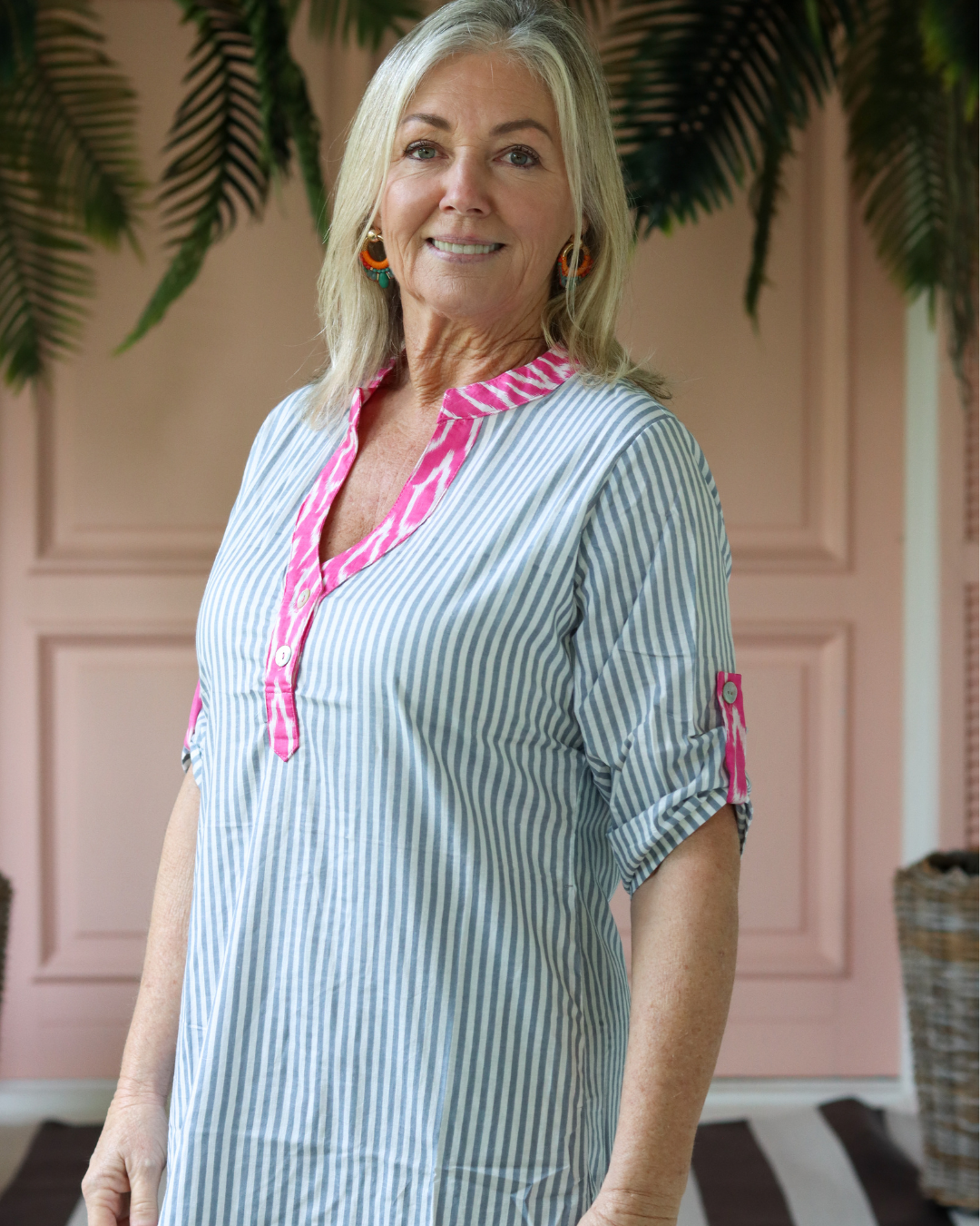 Frock ń Roll - Gisselle Dress | Grey Pin Stripe