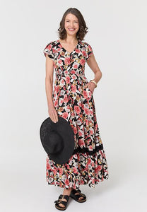 Stella Morgan -  Flutter Sleeve Button Through Maxi Dress