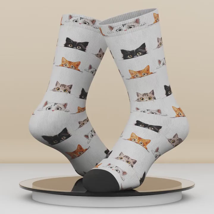 Sole Mates - Bamboo Blend Unisex Socks | Here Kitty