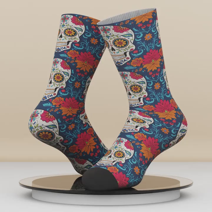 Sole Mates - Bamboo Blend Unisex Socks | Sugar Skull